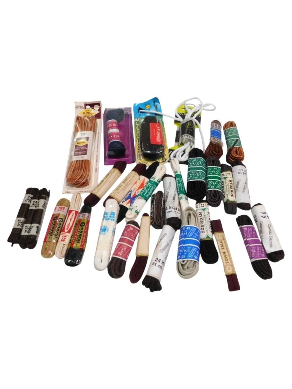 Vintage Assorted Shoelaces Lot Various Colors Lengths Casual Athletic Styles